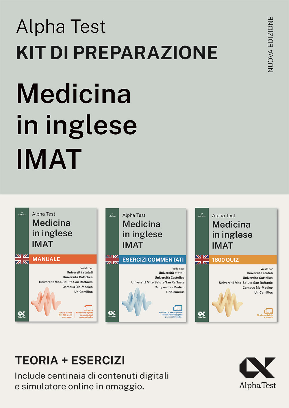 Alpha Test Medicina in inglese IMAT - Kit di preparazione: Libro di ...